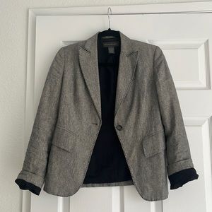 Grey Linen-Silk Blazer